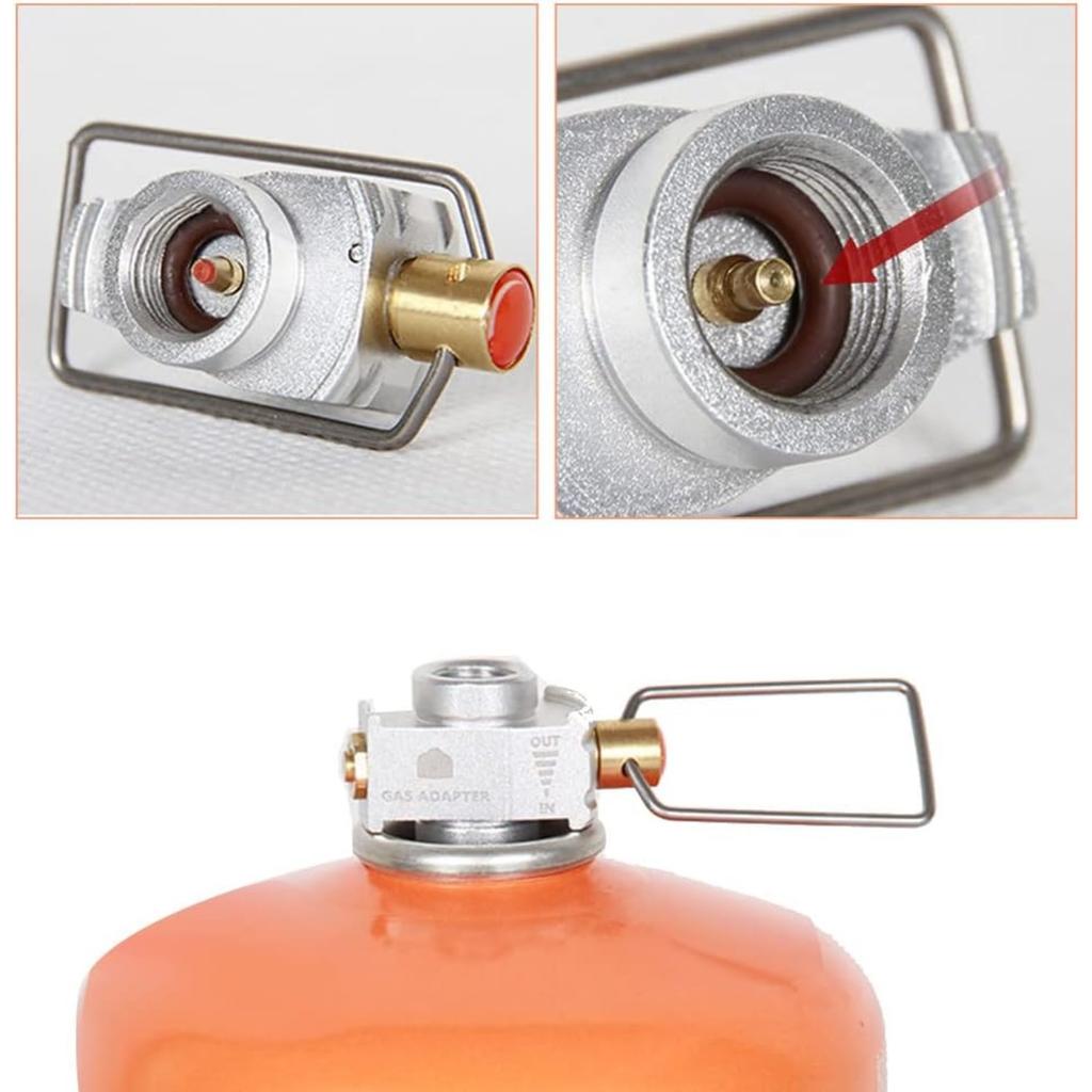 Camping Gas Saver Plus Gas Converter Shifter Refill Flat Tank Conversion Adapter Camping Gas Adapter Valve,Gold