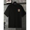 European sizes A Men'S Short-Sleeve T-Shirt Featuring a Cute Cat Design, with a Loose Fit, Stylish Casual Round Neck