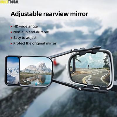 Car Extension Rear View Mirror Trailer Towing Mirror Clip-on Adjustable Towing Truck SUV Extension Dual Side View Wing Mirror