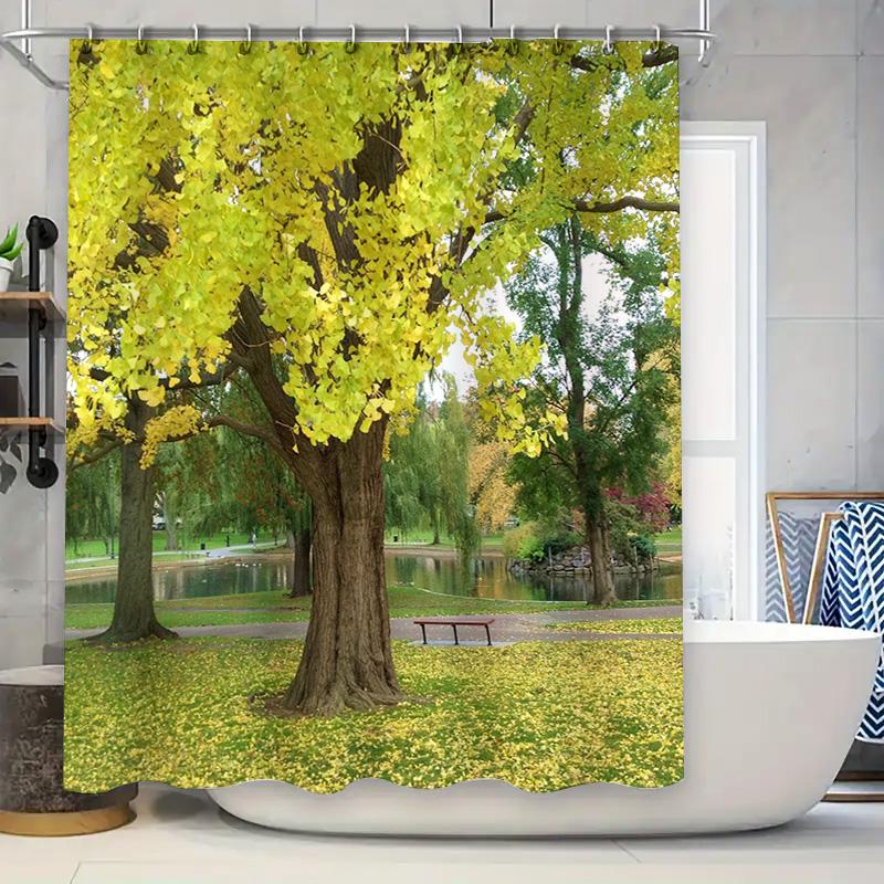 

Christmas-Themed Shower Curtain Featuring Festive Dogs With Presents Perfect For Holiday Decor In Your Bathroom W60H190(CM)-1 Pcs