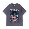 275 GSM Washed T-shirts 100% Cotton Attack on Titan V7 Levi Print Unisex Heavy Cotton T Shirt