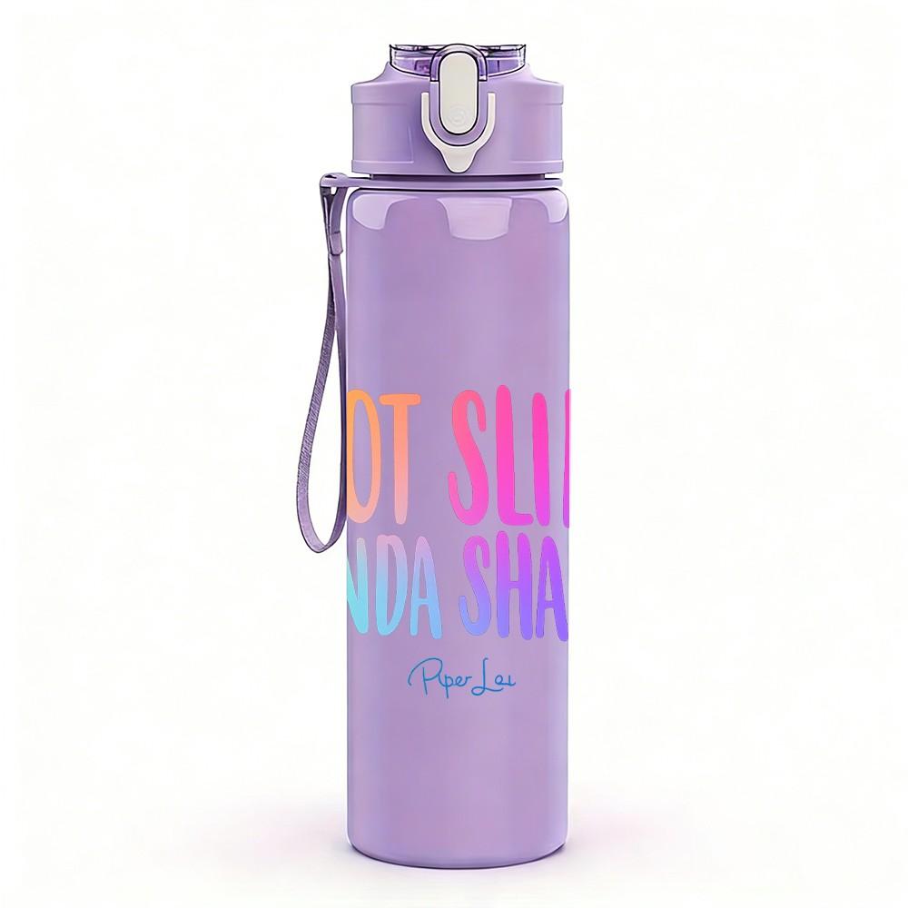 1PC Not Slim Kinda Shady Color Text Print 750ml Color Plastic Sports Water Bottle Leakproof Flip Straw Lid Suitable for Sports Office Home Use