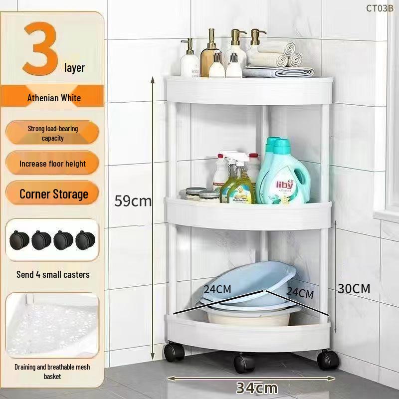 Bathroom Multi-layer Corner Triangle Shelf for Storage and Cosmetics