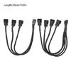 3/4 Way 4 Pin PWM Fan Splitter Cable PWM Fan Extension Cable for Computer Case 4Pin Fan Cable PC Fan Extension Cable