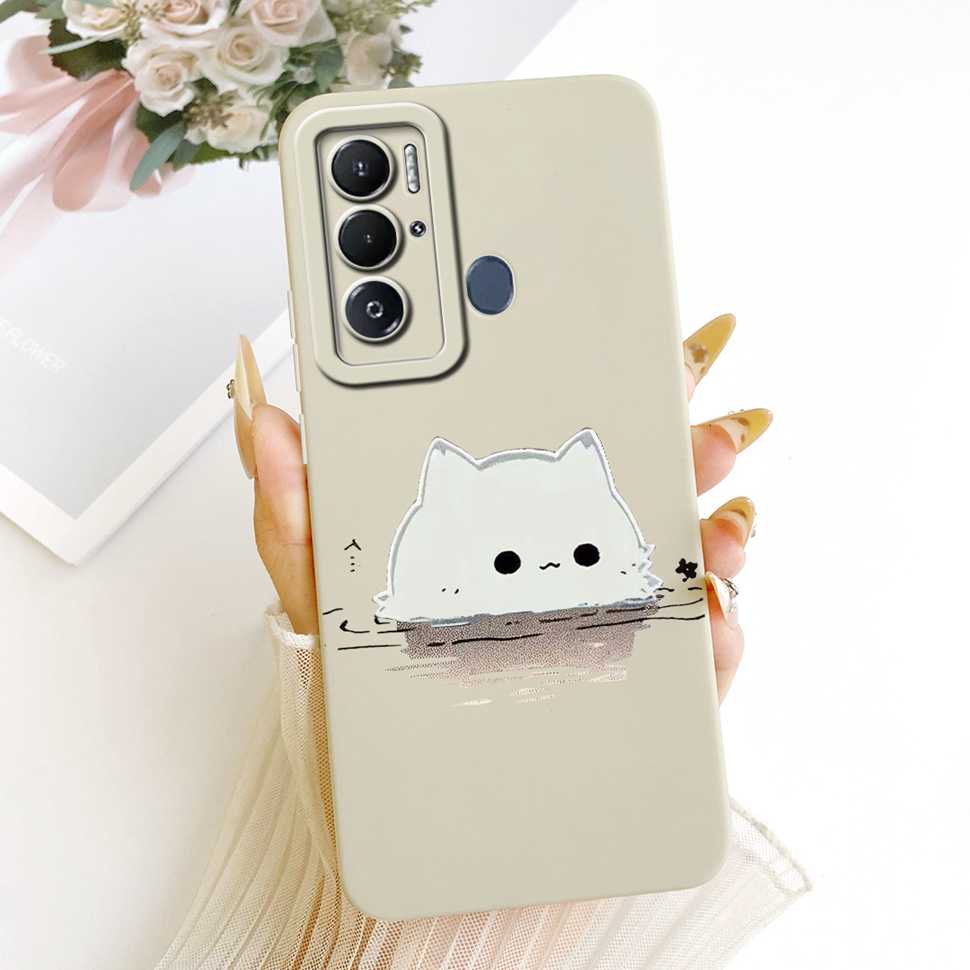 For Tecno Pova Neo Case LE6 LE6h Silicone Luxury Cute Love Rabbit Funny Back Cover For Tecno PovaNeo Phone Case Bumper