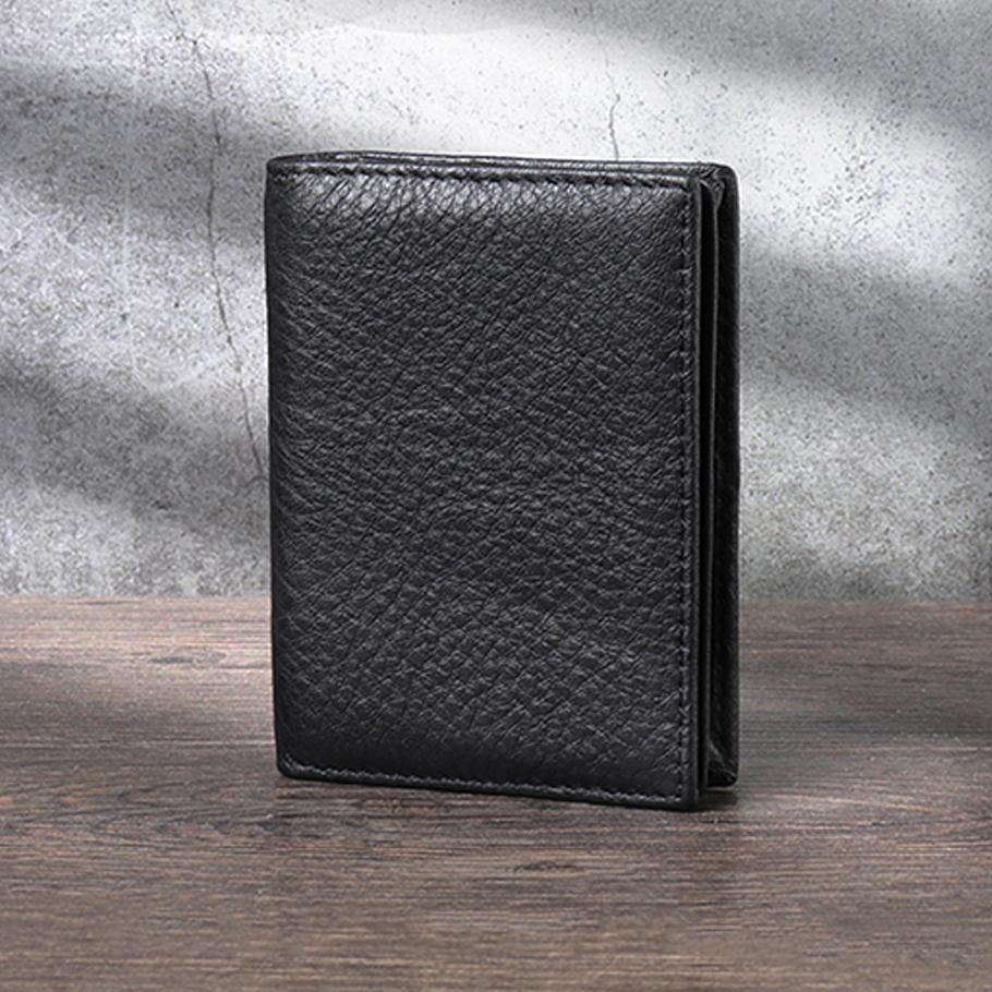 2024 Genuine Leather Card Hoider  Retro Handmade Men's and Women's Small Wallet First Layer Cowhide Business Card Holder Portable ID Bag