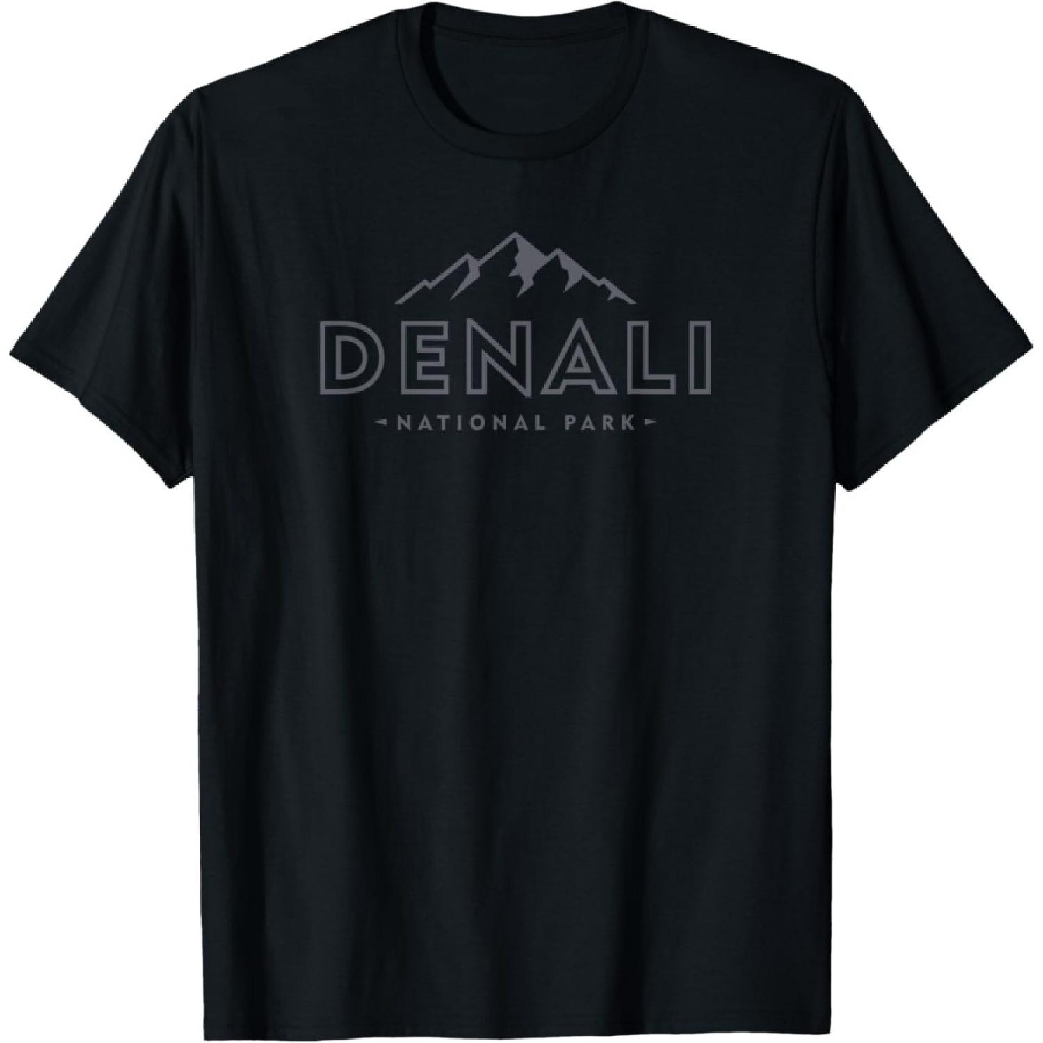 Denali National Park Mountain Vintage Mens Alaska Souvenir T-Shirt S