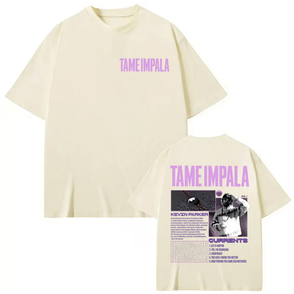 Rocková hudba Tame Impala Grafická trička Pánská Dámská Móda Vintage Krátký rukáv Tričko Letní Ležérní Bavlněná trička