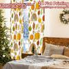 2pcs, 2D FLAT PRINTING Curtains (Without Rod) Autumn Rainbows Minimalist Holiday Curtains Durable Polyester Curtains Decorations