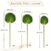 12pcs Artificial Palm Leaves Plastic Tropical Leaves for Hawaiian Luau Easter Wedding Realistic Faux Palm Greenery Home Decor