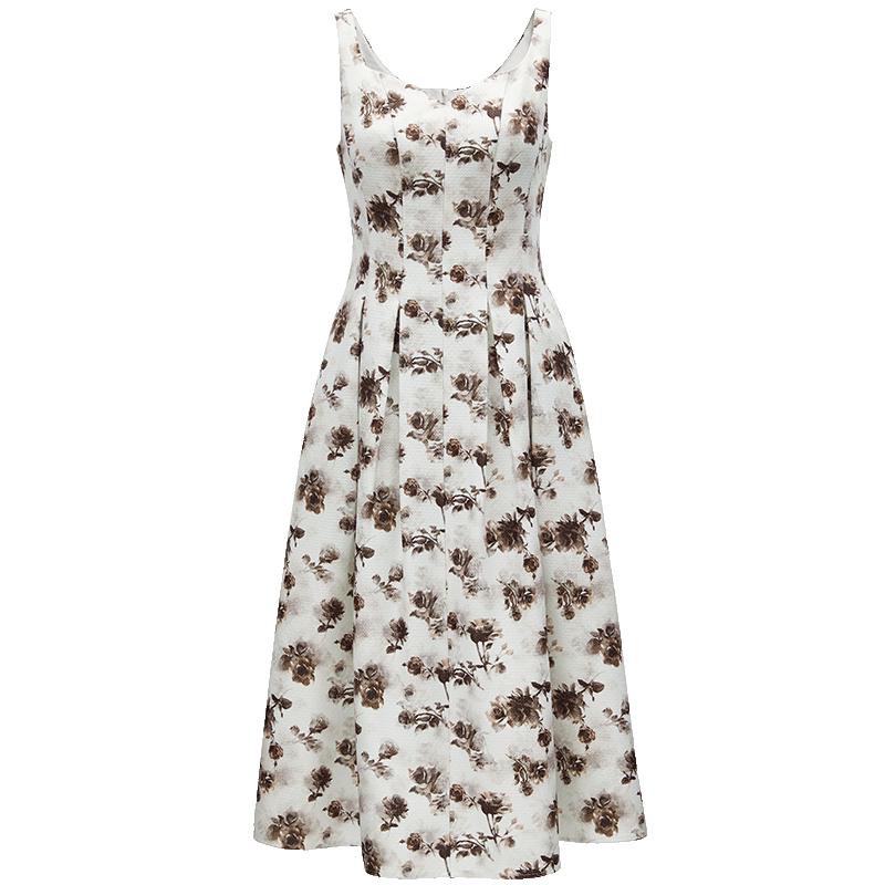 

VEROMODA Women s Pleated Floral Spaghetti Strap Maxi Dress L