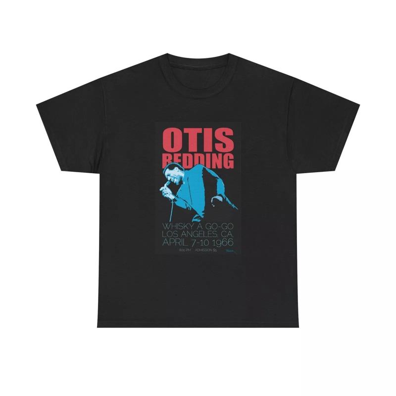 Otis Redding T Shirt Poster Concert 1966 La Whiskey Heavy Cotton