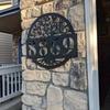 Metal Address Number Plaque for House Outdoor Wall Decor Sign