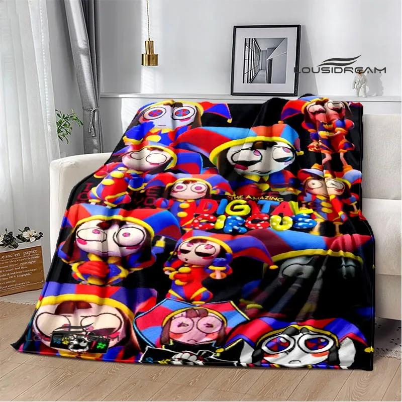THE AMAZING DIGITAL CIRCUS Cartoon Blanket Warm Flannel Blankets Soft Cozy Blanket Sofa Travel Blanket Bed Linings Birthday Gift