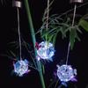 1pc Solar Wind Chimes Color Changing Outdoor Solar Butterfly Lights Waterproof Wind Chimes Solar Powered Light Garden Nightlight