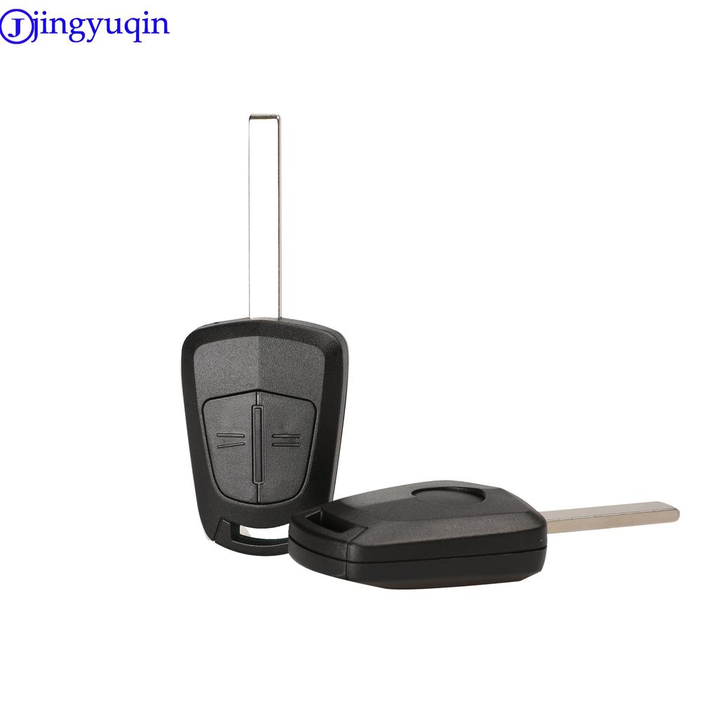 jingyuqin 2b Remote Car Key Case Shell Fob for Vauxhall Opel Corsa Agila Meriva Uncut Blade 2 Button Blank Key Fob Cover