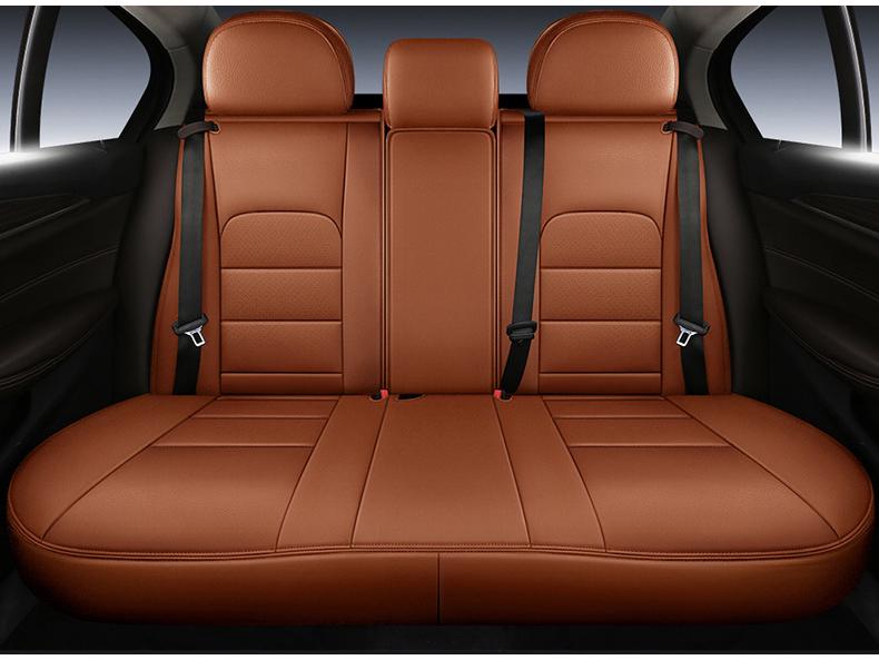 Genuine Leather Car Seat Cushion for 2015-2016 Ford Hatchback/Sedan - Full Wrap Design