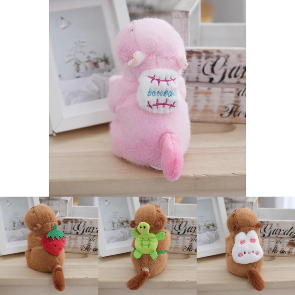 Cute Plush Capybara Keychain Adorable Stuffed Animal For Students Backpack Decoration