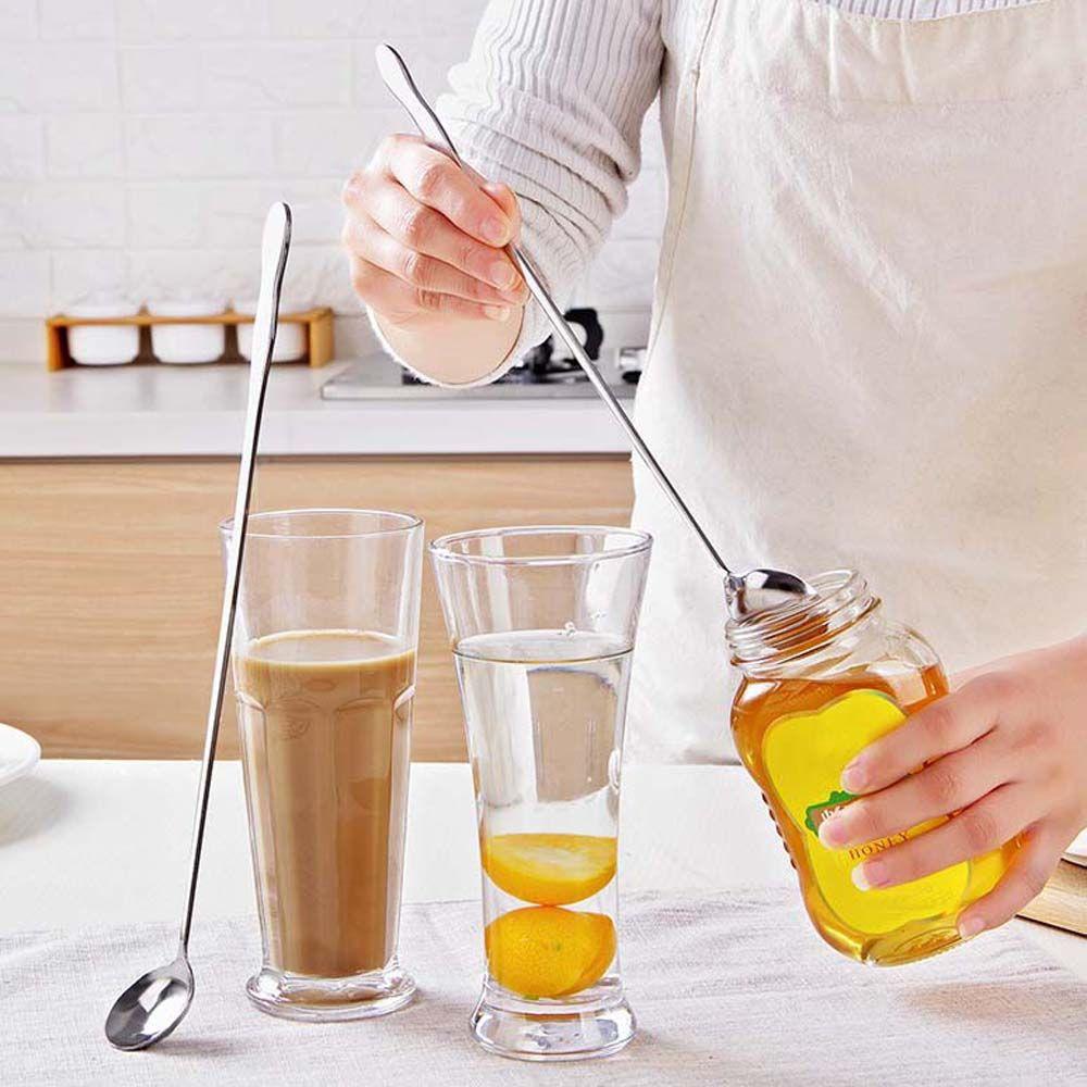 

Long Handle Tableware Mixing Flatware Kitchen Utensil Stirring Spoon Cocktail Spoon Bartender Tool 20cm