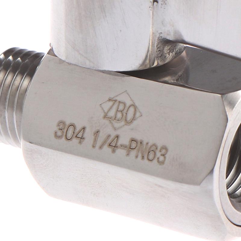 Edelstahl 304 Kugelhahn 1/4" Zoll NPT Außengewinde x Innengewinde Kleiner Mini-Ventil