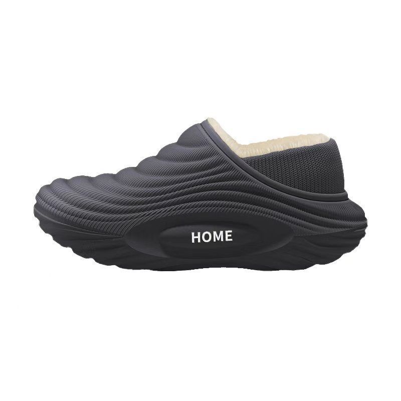 Winter waterproof and cold-resistant cotton slippers 2025 new indoor home non-slip velvet warm couple bag and cotton shoes