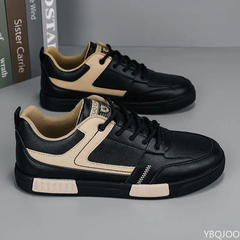 Men's New Breathable white Shoes Trendy versatile leather shoe Casual comfortable flats Fashion light Male shoes Homme Zapatos