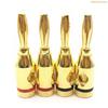 K1AE 10 Pcs Speaker Connector Banana Plugs Connector Open Screw Type Brass Connector for Speaker Stereo Wire