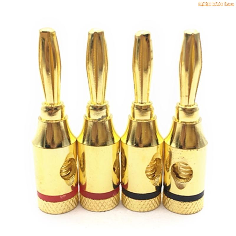 K1AE 10 Pcs Speaker Connector Banana Plugs Connector Open Screw Type Brass Connector for Speaker Stereo Wire