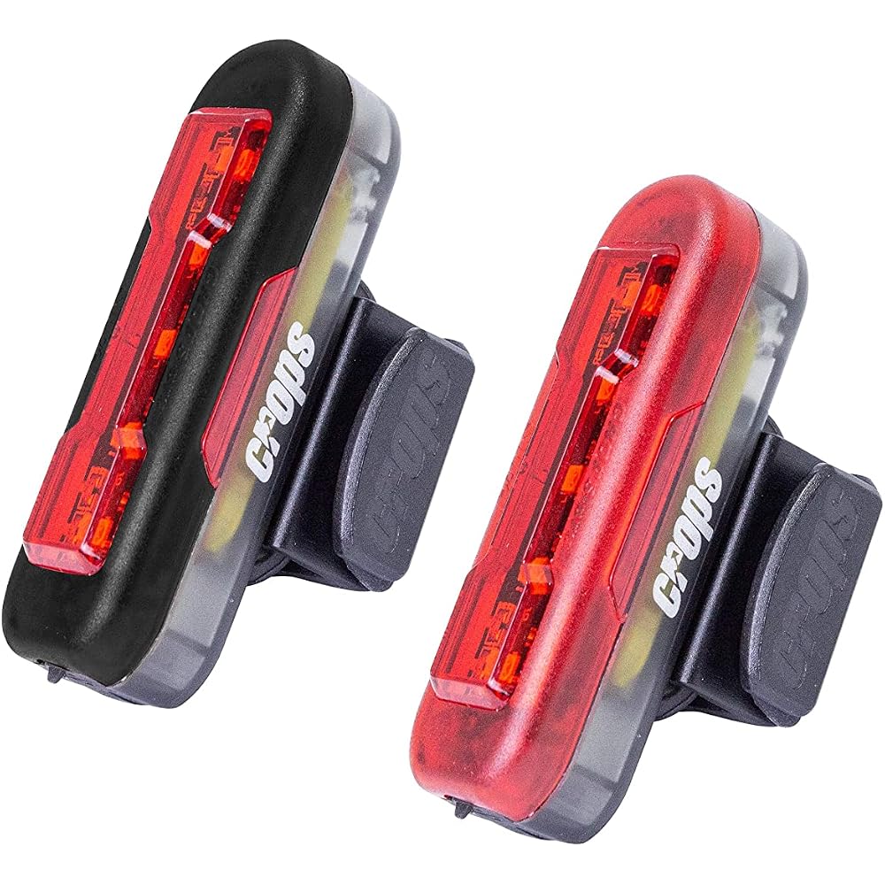 Crops EZ500MU Automatic Safety Light Red with Vibration Sensor and Light Sensor for Bicycles