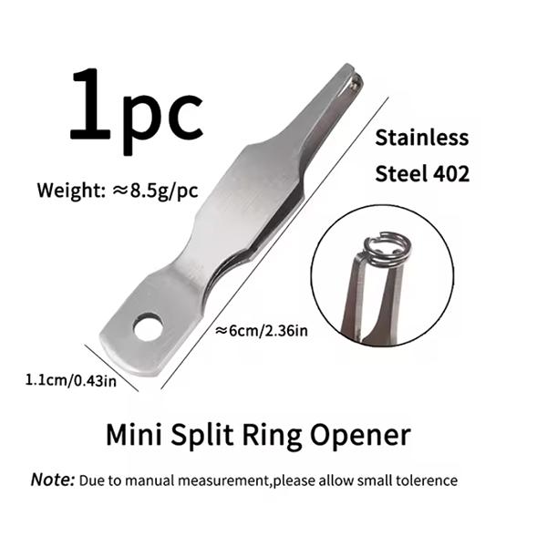 

Stainless Steel Quick Split Rings Opener Mini Size Fishing Pliers Double Loop Ring Rigging Tool Fishing Line Tweezers