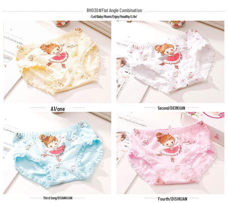 Girls' A-Class Cotton Summer Panties - Toddler to Big Kid Boxer Briefs