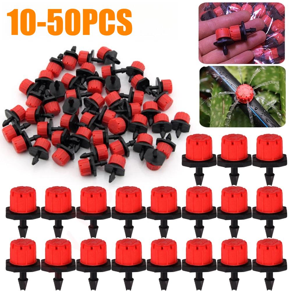 50PCS Irrigation Drippers Sprinklers Adjustable Water Dropper Head Sprinkler Flow Head Garden Watering Irrigation System