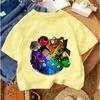 2026 Summer Casual Everyday Wear Children's Street Fashion T-Shirt Rainbow Friends Cute Print