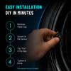 Motorcycle TPMS, Bluetooth 5.0 APP Real-Time Pressure & Temperature Alarm, IP67 Waterproof for Motorbike Scooter ATV
