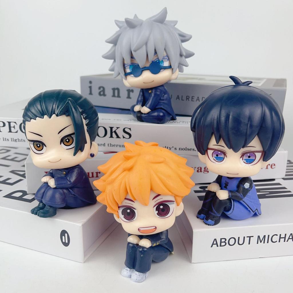 Hot Jujutsu Kaisen Anime Figures Q Version Satoru Gojo Figure Geto Gojo Action Figure Look Up Pvc Collection Model Toys Fans Gif