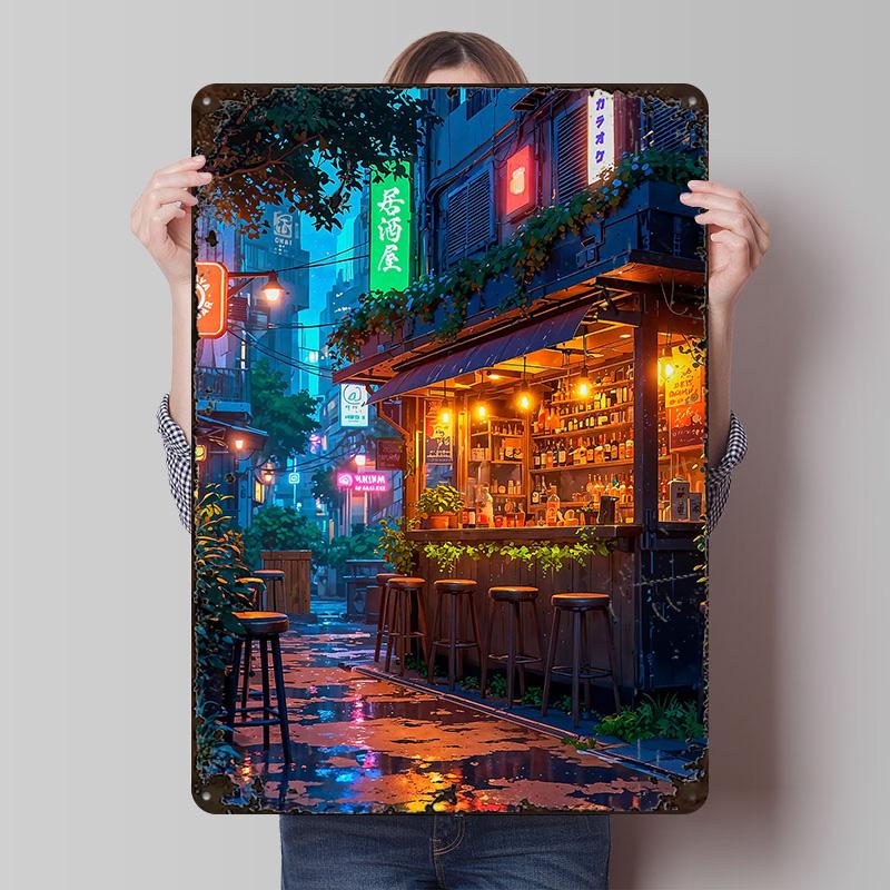 The Izakaya Printed Poster Customized Wall Art Retro Vintage Metal Tin Signs for Home Gaming Room Decoration Aesthetic House