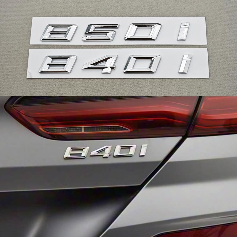 NEW 3D ABS Car Letters Logo 840i 850i Sticekr Rear Trunk Badge Emblem Decals For BMW 8 Series 840i 850i G14 G15 G16 Tail Marking