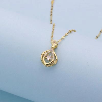 Smart Small Sachet Necklace Women's Fashion Versatile Light Luxury Korean Version Niche Design Collarbone Chain