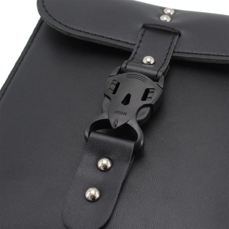 Leather Motorcycle Saddlebags Storage Tool Bag Universal Side Bags Easy Install