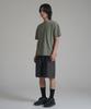 Noming Denim One-Pleat Pocket Wide Bermuda Shorts - Black
