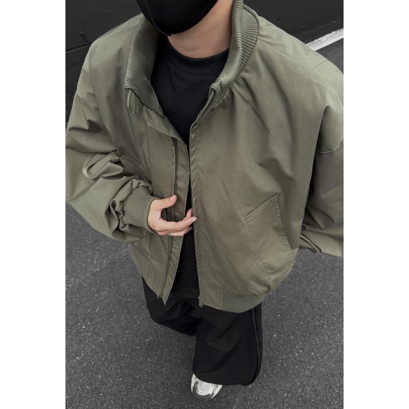 Giacca Bomber da Uomo Vestibilità Larga Corta Streetwear