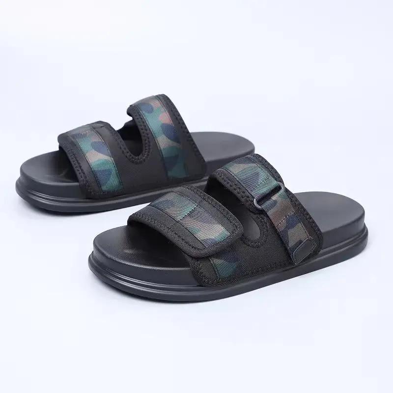 Men's Slippers Summer Trendy Fashion Versatile Drag Wear Soft Soled Beach Shoes Summer Men Sandals
