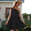 Women LadiesSummer Chiffon Dresses Chiffon Casual Solid Color High Waist Party Dresses