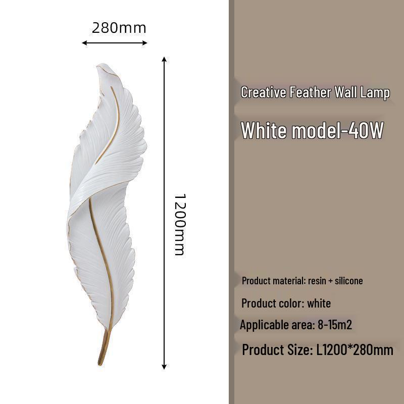 Nordic Feather Wall Lamp - Luxury & Creative Lighting for Living Room, Bedroom, Bedside, and Entrance