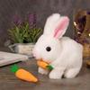 Cute Electric Rabbit with Carrot Interactive Electronic Pet Electronic Pet Rabbit Toy Birthday Gift for Kids