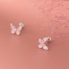 Small Butterfly Screw Studs Earrings for Women Girls Comfortable Wear Charm Earwear Stylish Accessories for Party