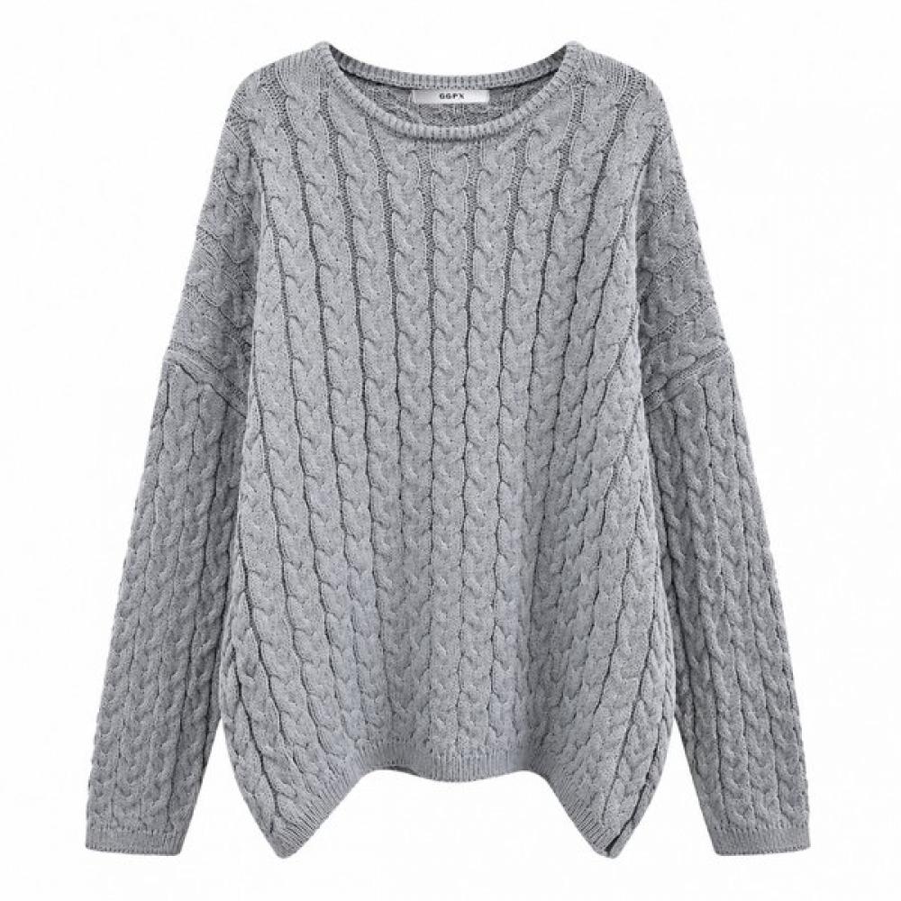 GGPX New York Medium Cable Knit Long Sweater Gq9kp009f