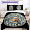 Car Journey Symbols Pattern Bedding,Quilt Set Quilt Cover Pillowcase Home Birthday Gift (1*duvet Cover+2*pillowcase,without Core)