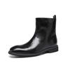 Martin Stiefel Herren Winter Samt Reißverschluss Britischer Stil Lederschuhe Herren High-End High-Top Schwarze Chelsea Stiefel Herren