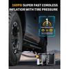 Portable 12V Jump Starter with Air Compressor, 160PSI Tire Inflator, LED Display, and Jumper Cables for Gas & 12L Engines